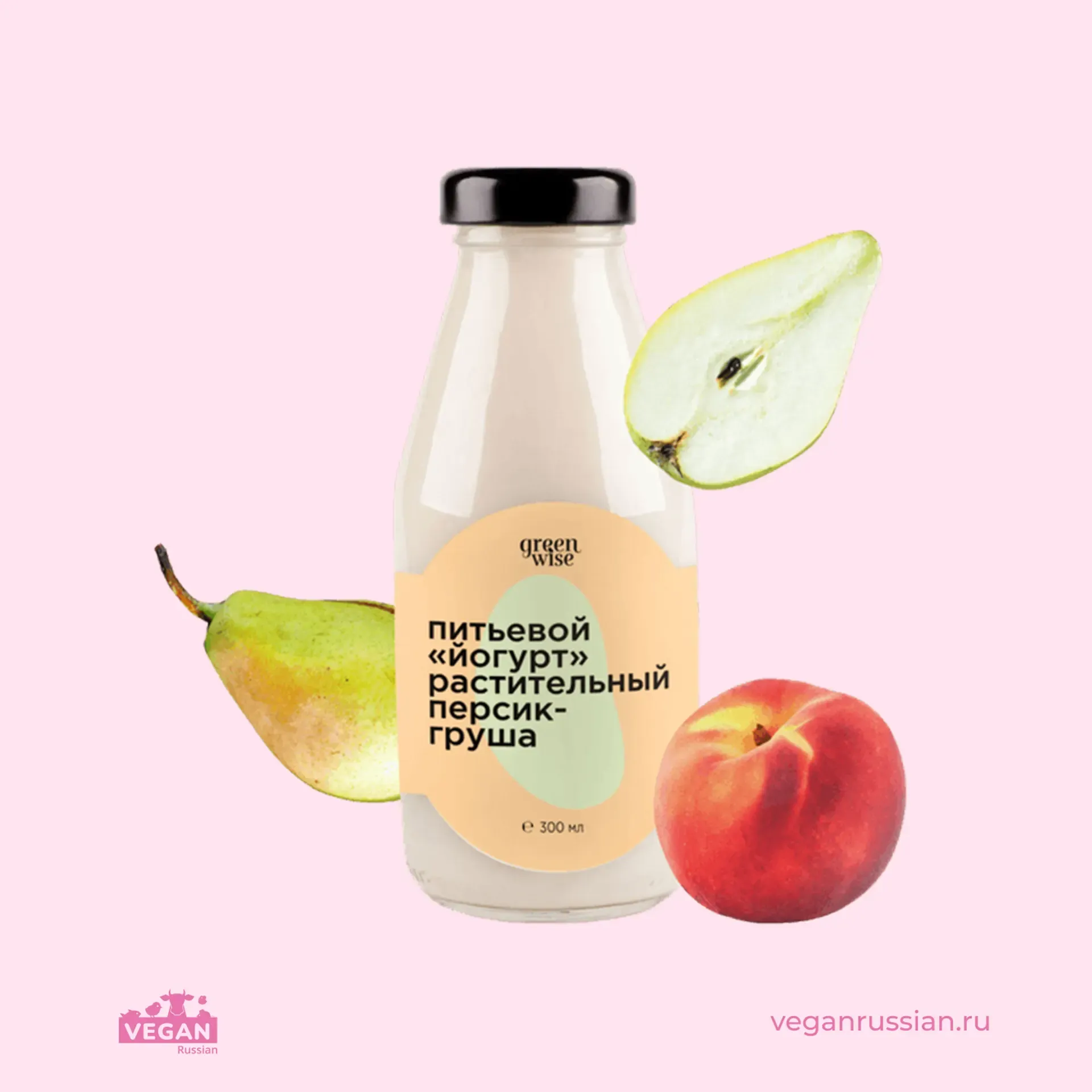 Съедобный лубрикант со вкусом персика Wicked Aqua Peach Flavored