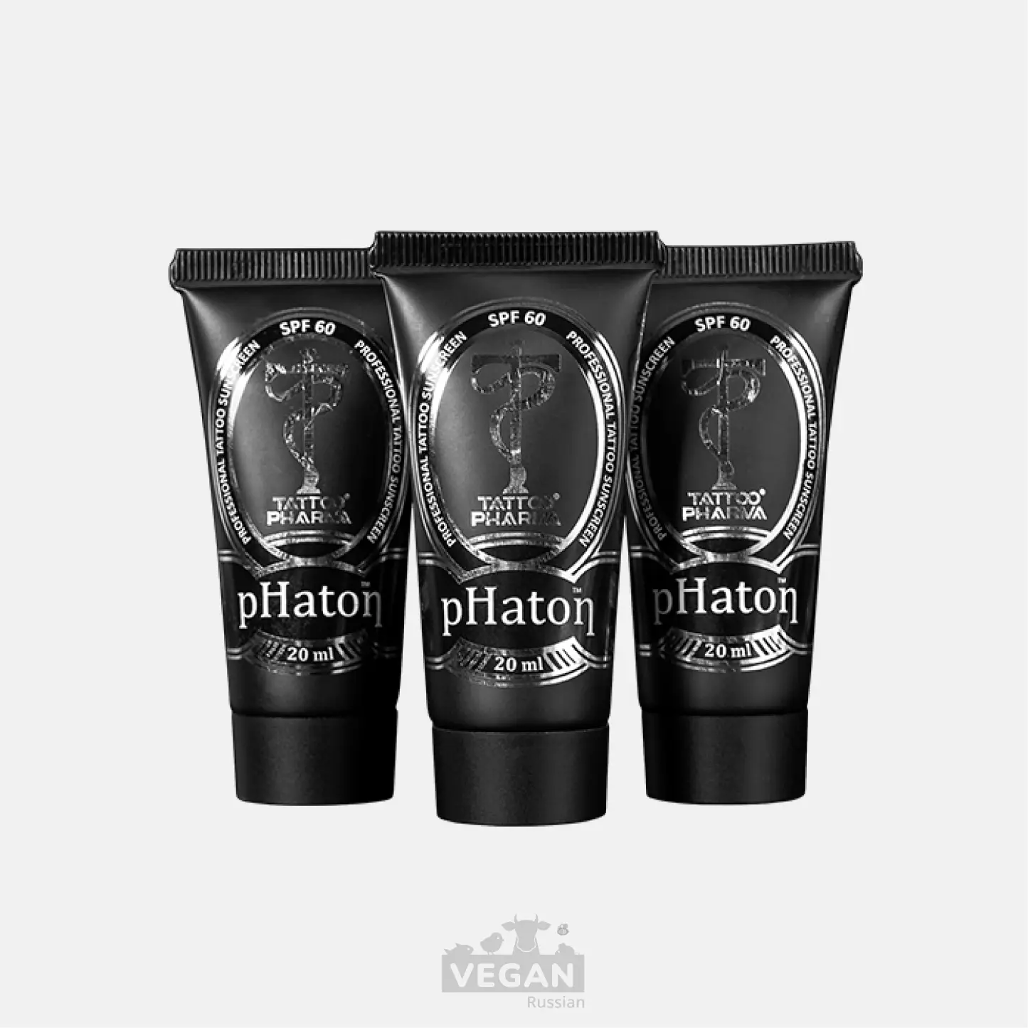 Солнцезащитный крем для татуировки pHaton™, SPF 60, 20 мл