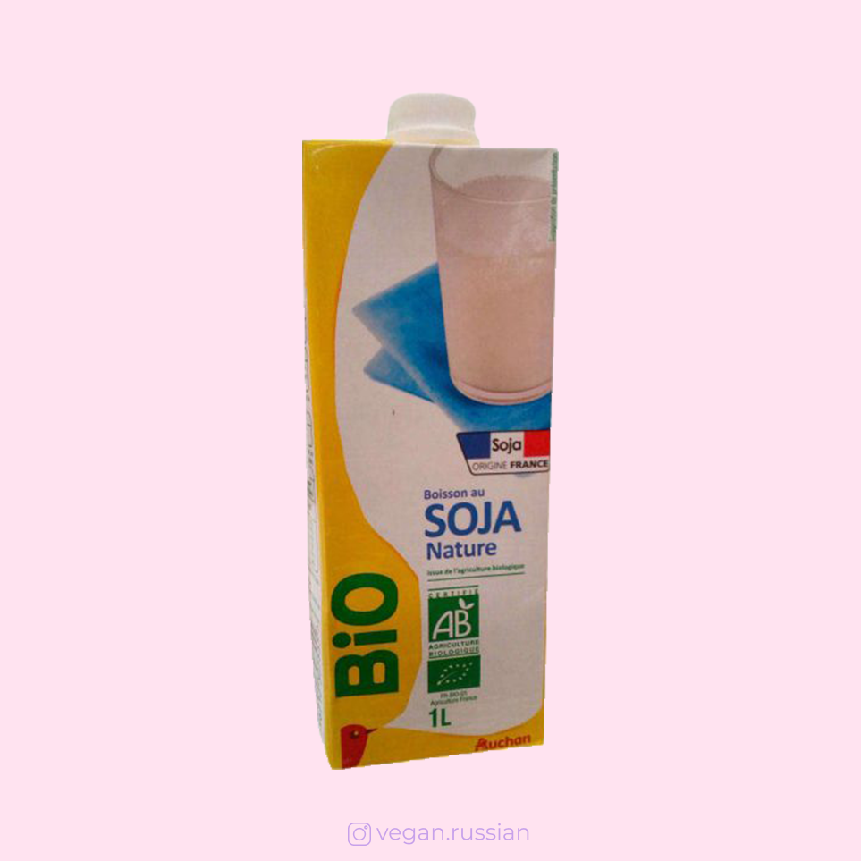 Соевое молоко ванильное БИО Auchan 1 л