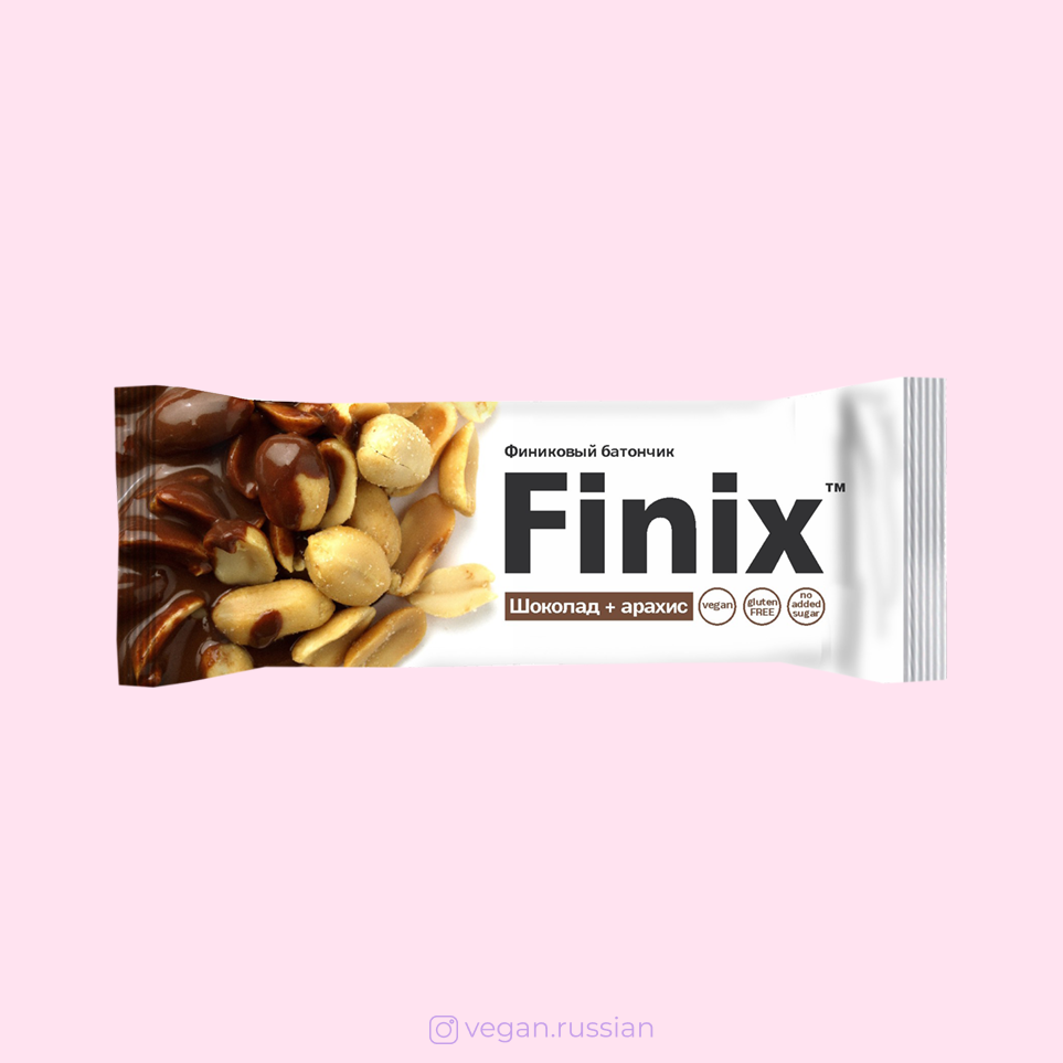 Батончик шоколад + арахис без глютена Finix 30 г