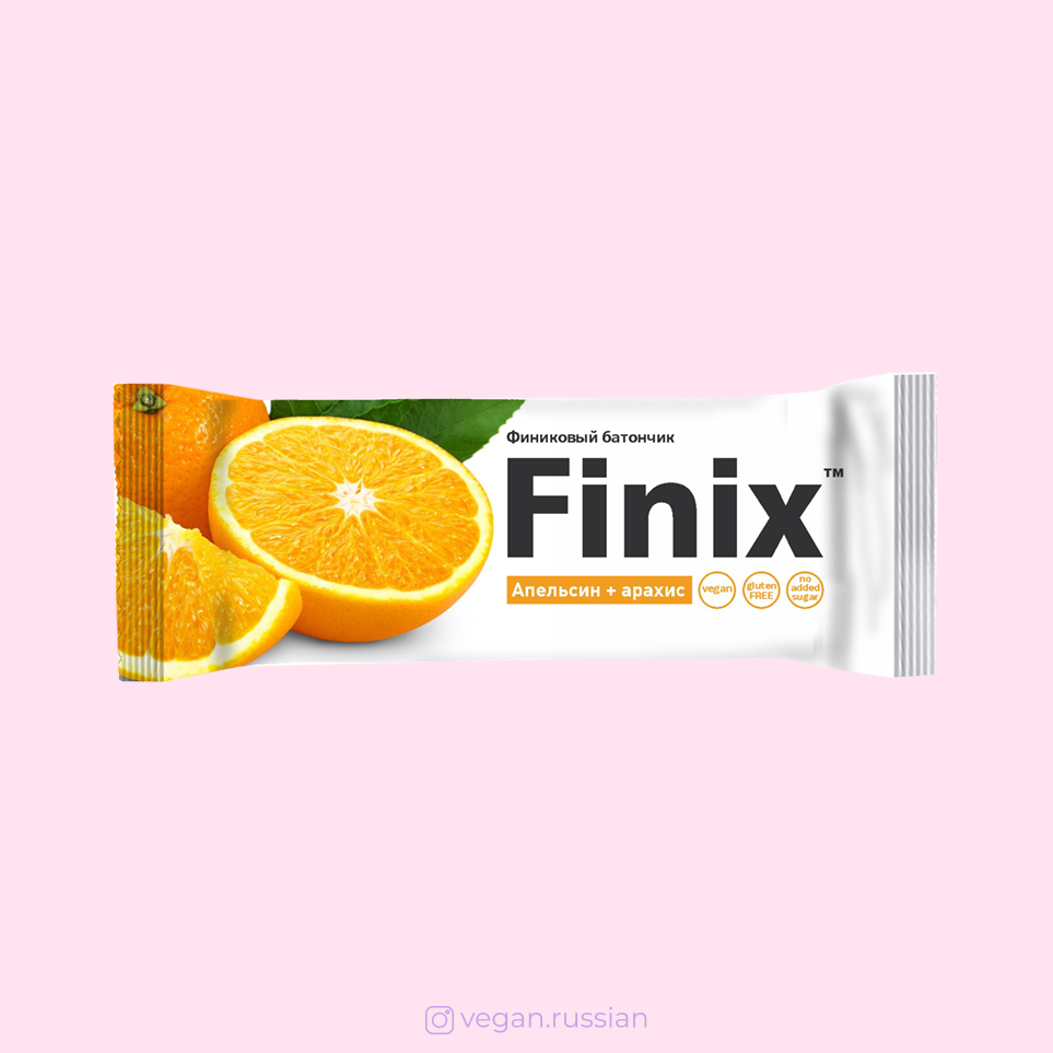Батончик апельсин + арахис без глютена Finix 30 г