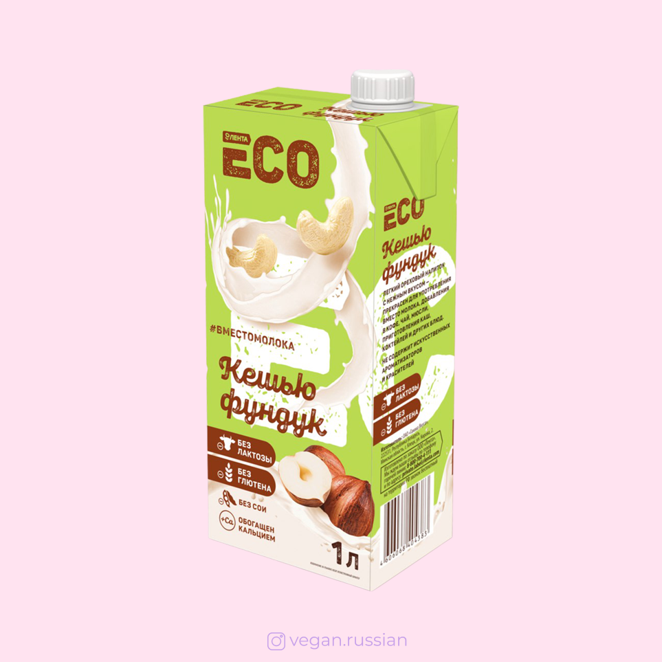 Молоко из фундука с березовым соком Лента Eco 1 л