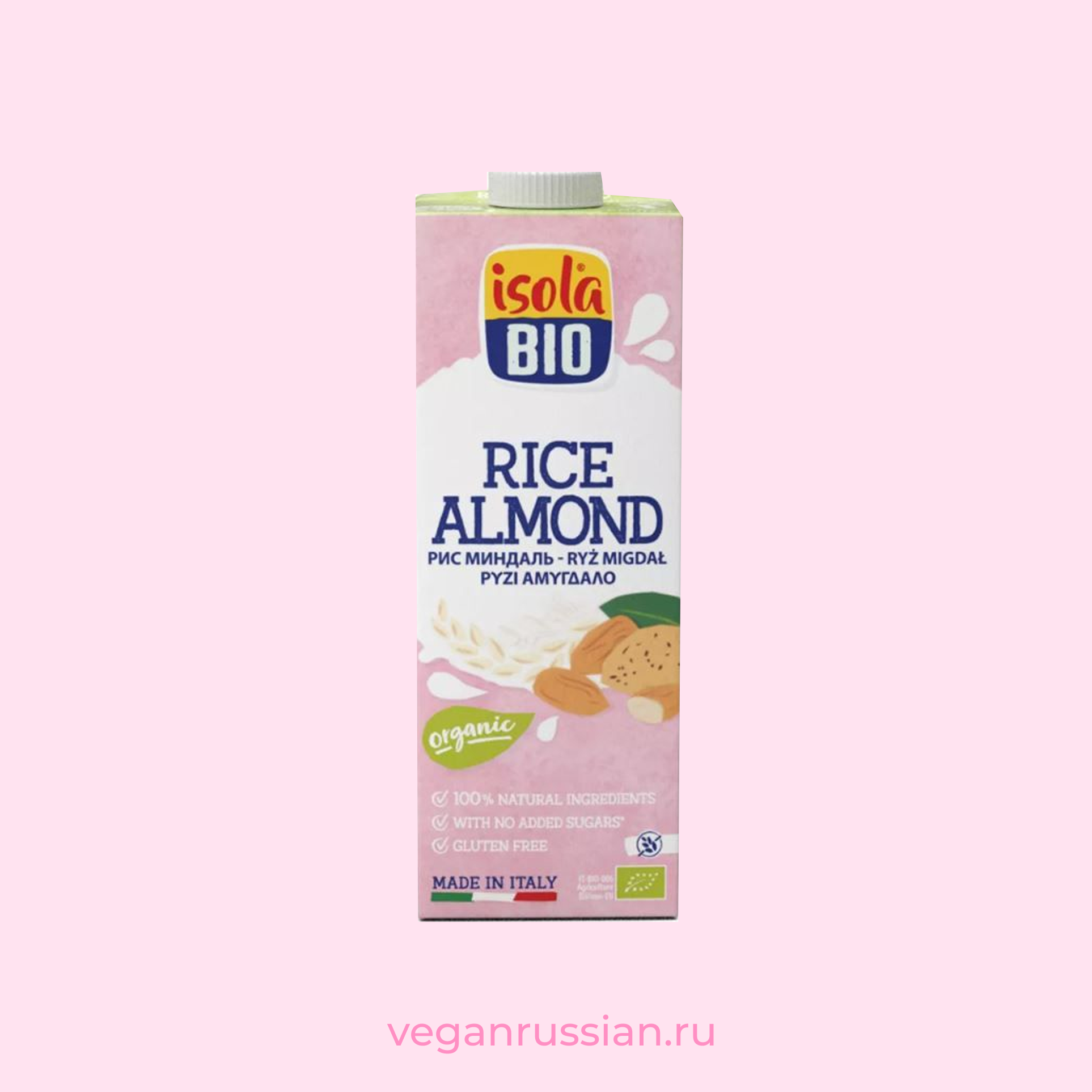 Миндально-рисовое молоко без глютена Isola Bio 1 л