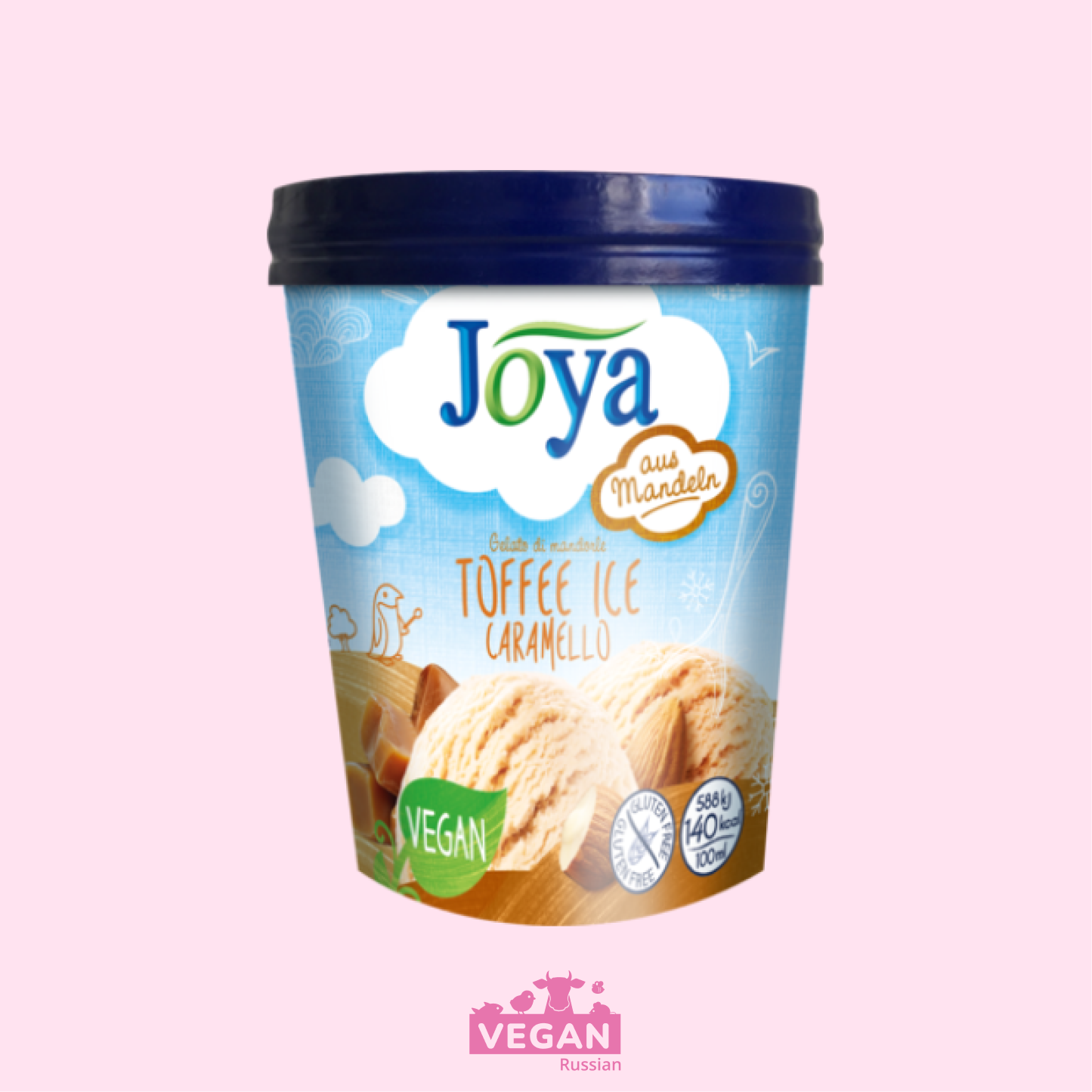 Мороженое миндальное с карамелью Joya 480 мл