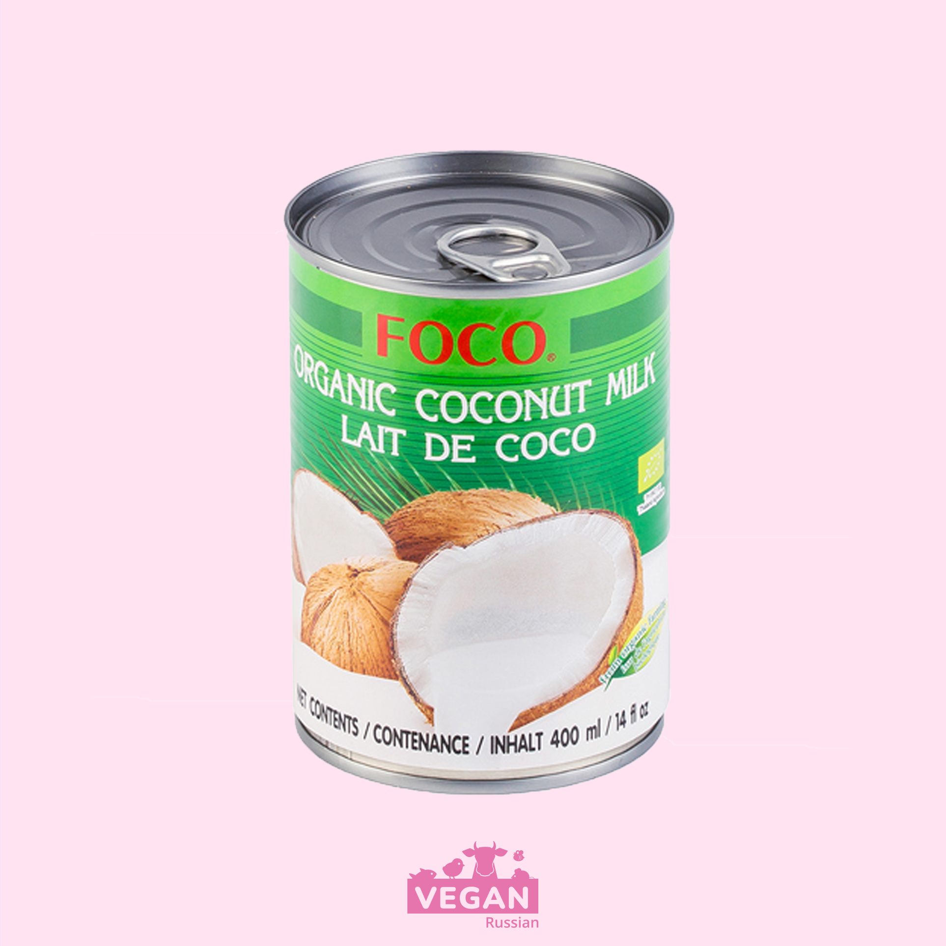 Органическое кокосовое молоко Foco 10-12% 400 мл