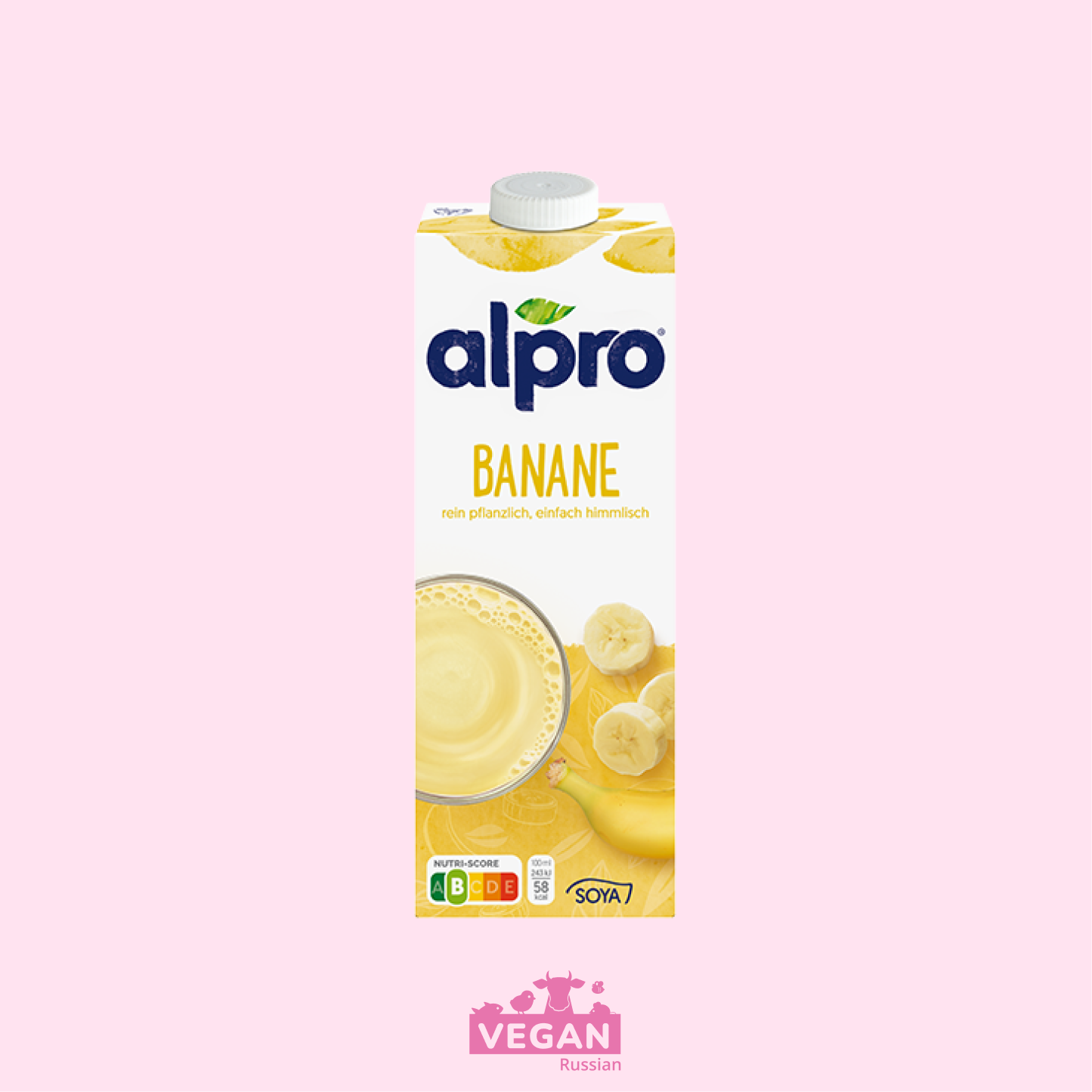 Соевое молоко с бананом Alpro 250 мл - 1 л