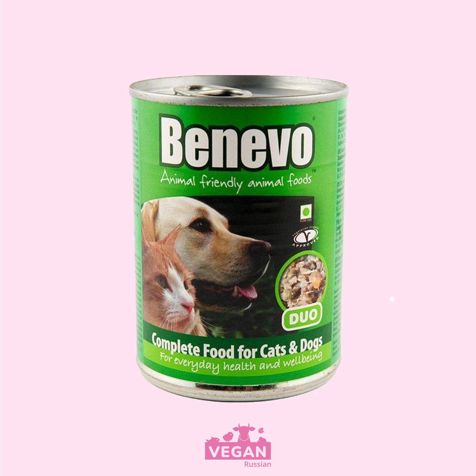 Влажный корм для кошек и собак Duo Benevo 369 г