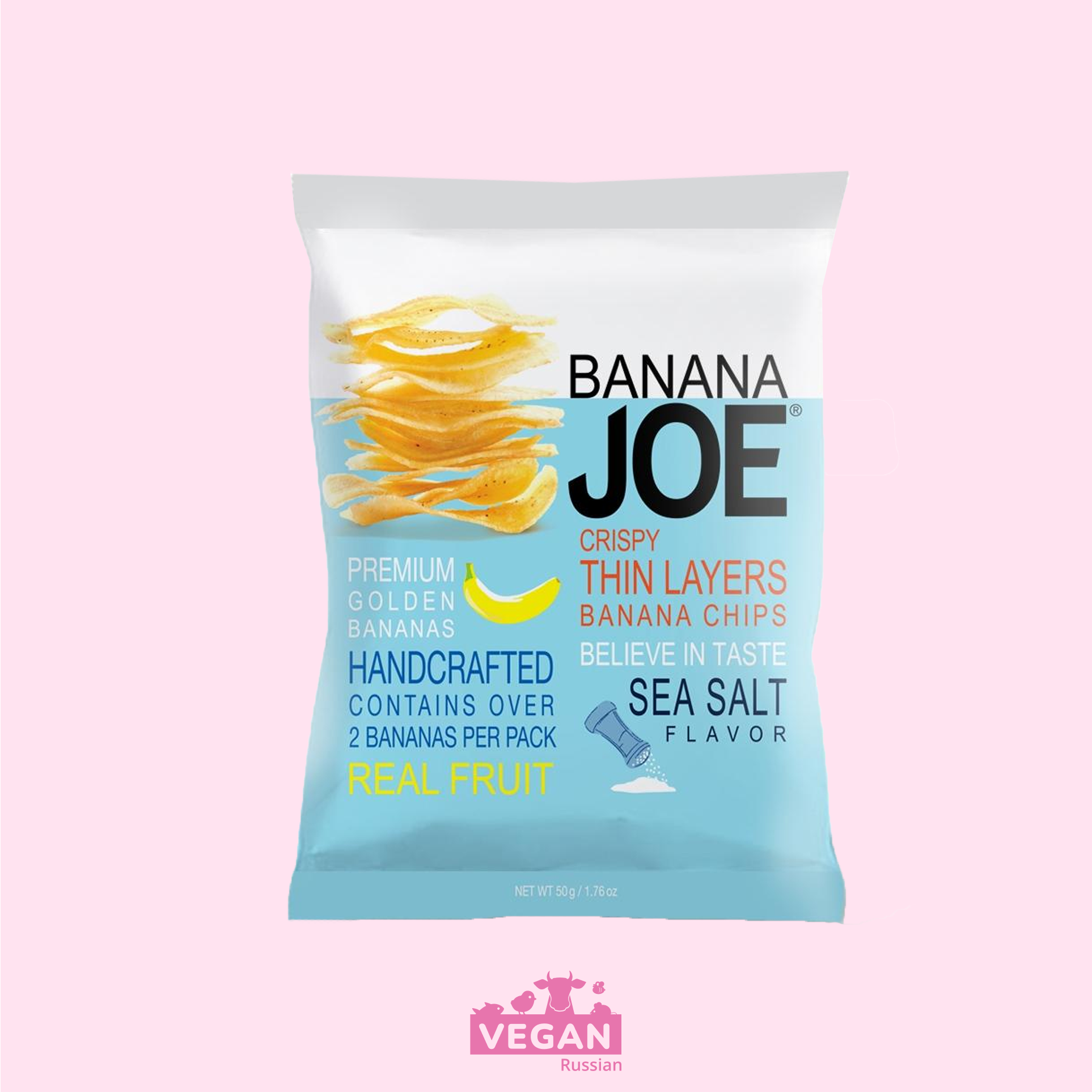 Банановые чипсы с морской солью Banana Joe 50 г
