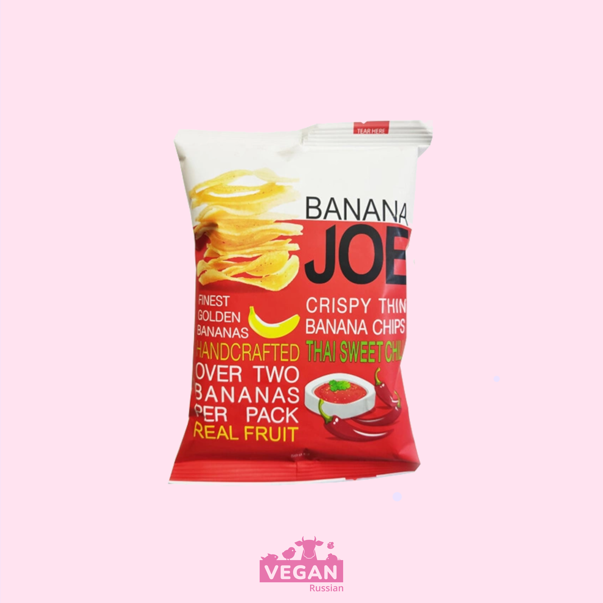 Банановые чипсы со сладким перцем чили Banana Joe 50 г