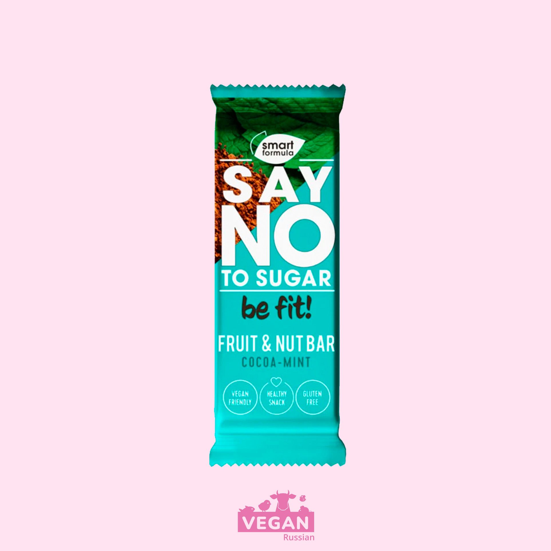 Фруктово-ореховый батончик Cocoa-mint Say No To Sugar Smart Formula 40 г