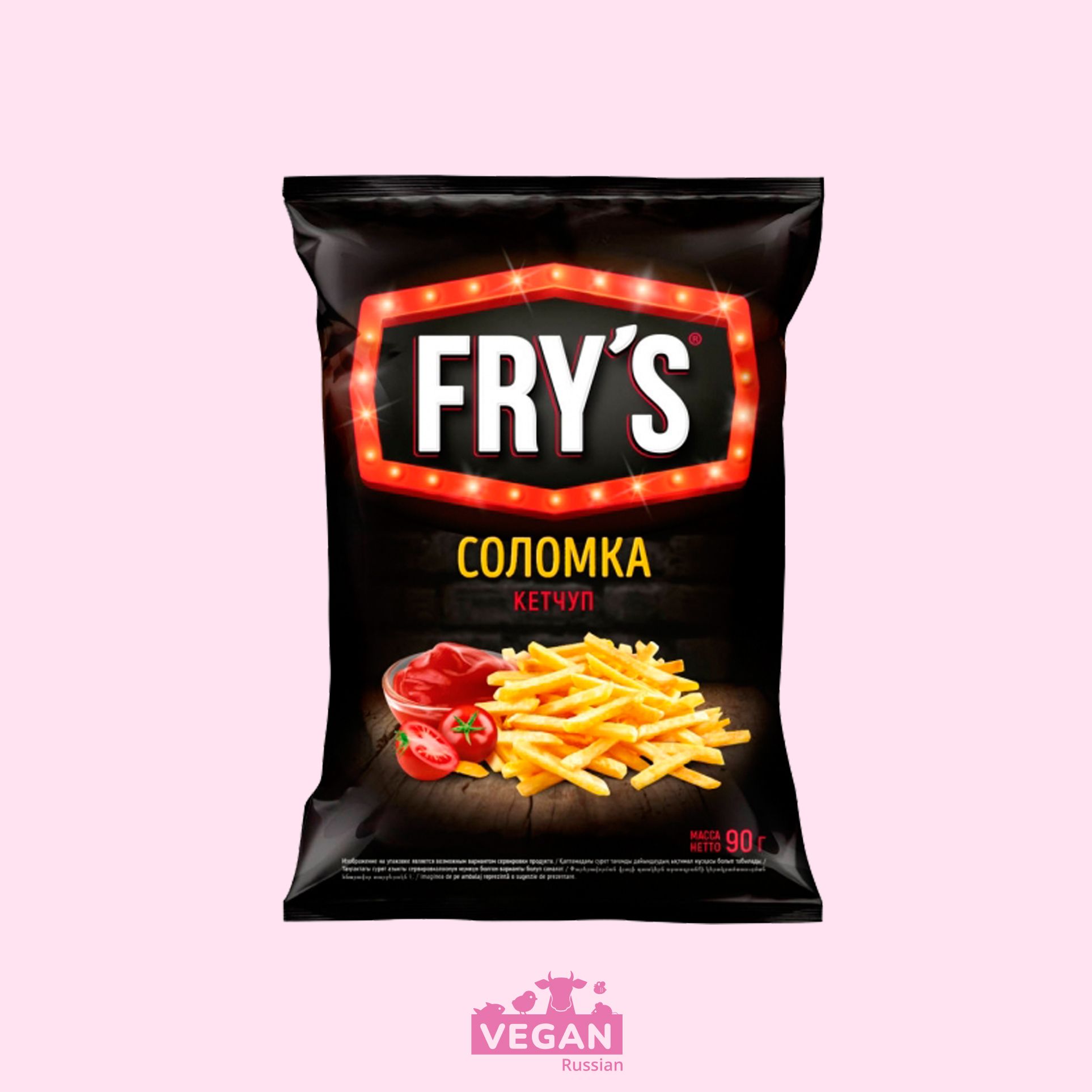 Чипсы соломкой со вкусом кетчупа Fry's 90 г