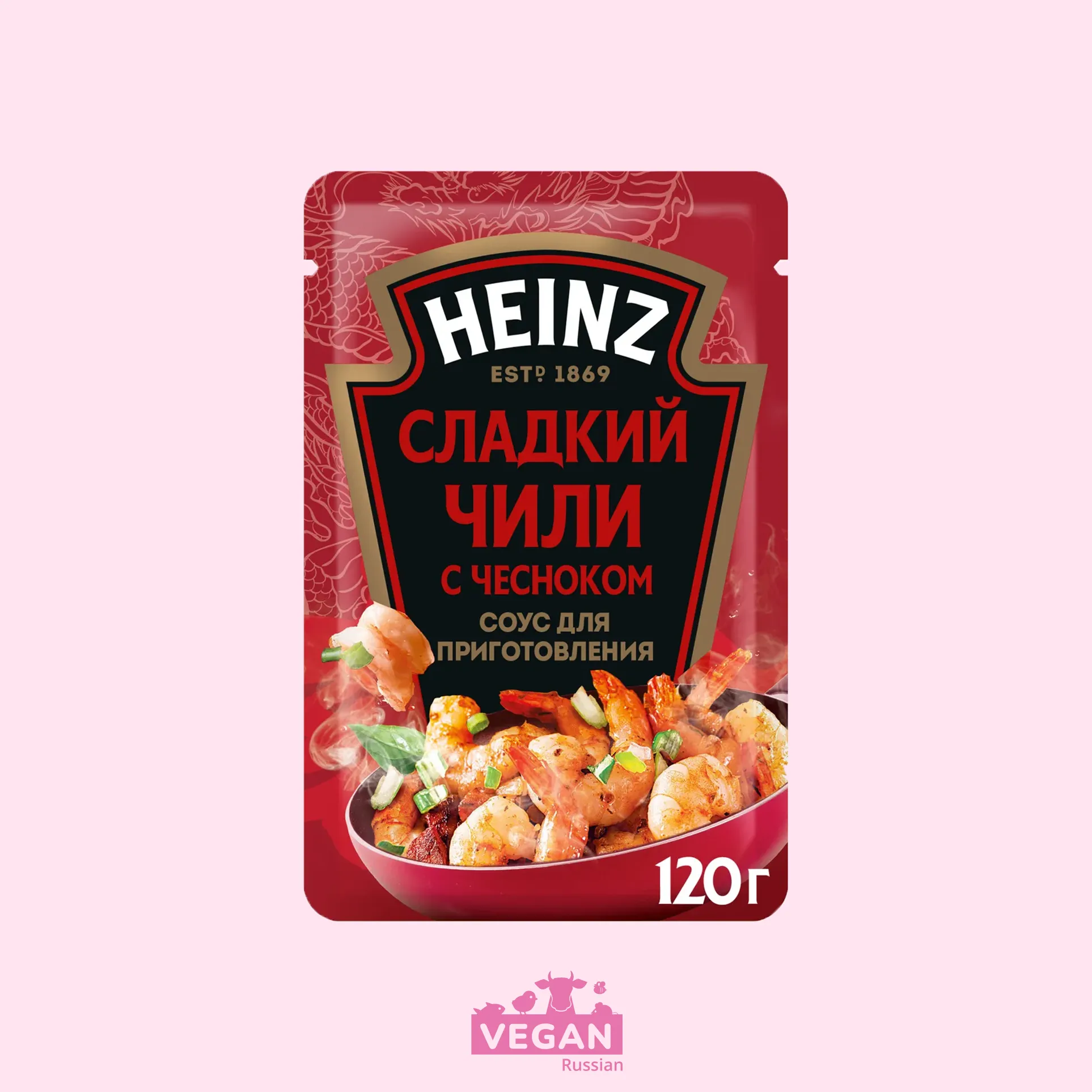 Соус c чесноком для приготовления Сладкий Чили Heinz 120 г