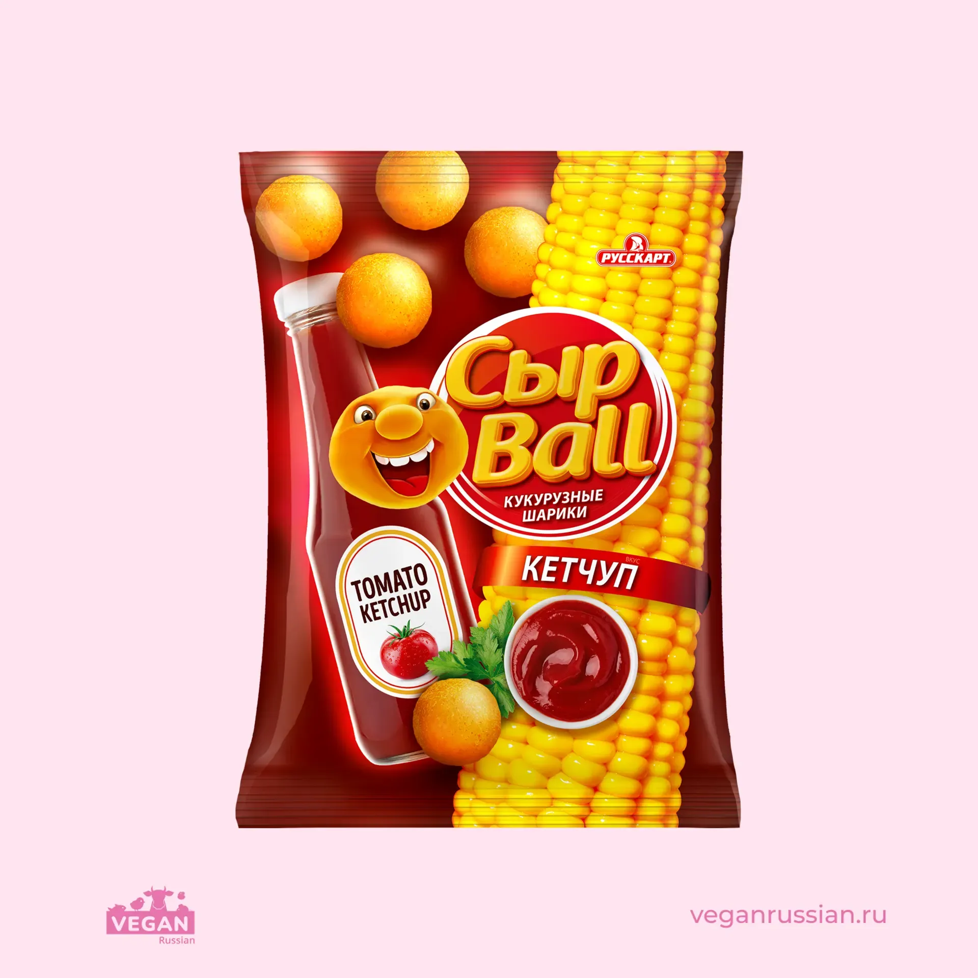 Кукурузные шарики со вкусом кетчупа Сыр Ball 140 г
