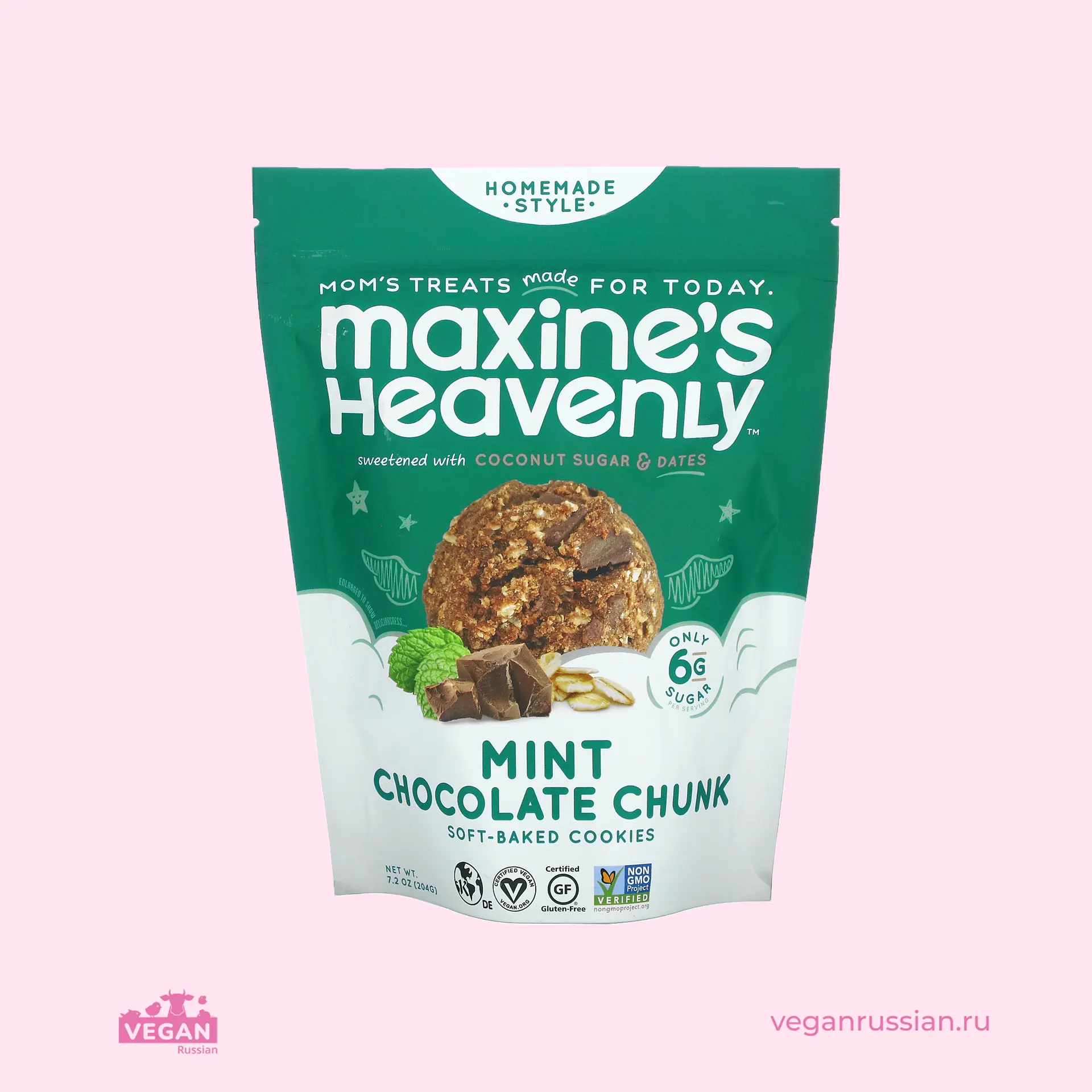 Печенье с мятой и кусочками шоколада Maxine's Heavenly 204 г