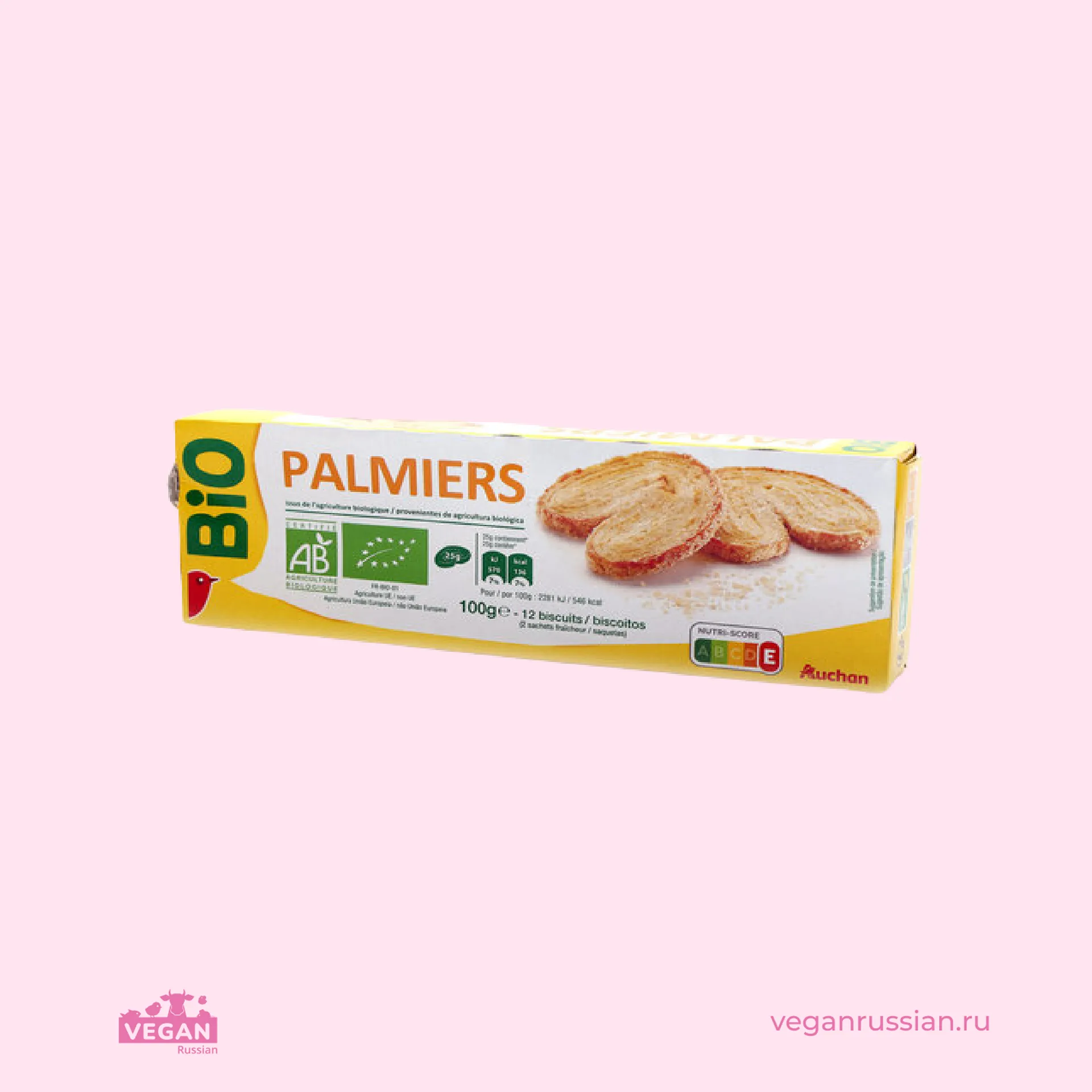 Слоеное печенье Palmiers BIO 100 г