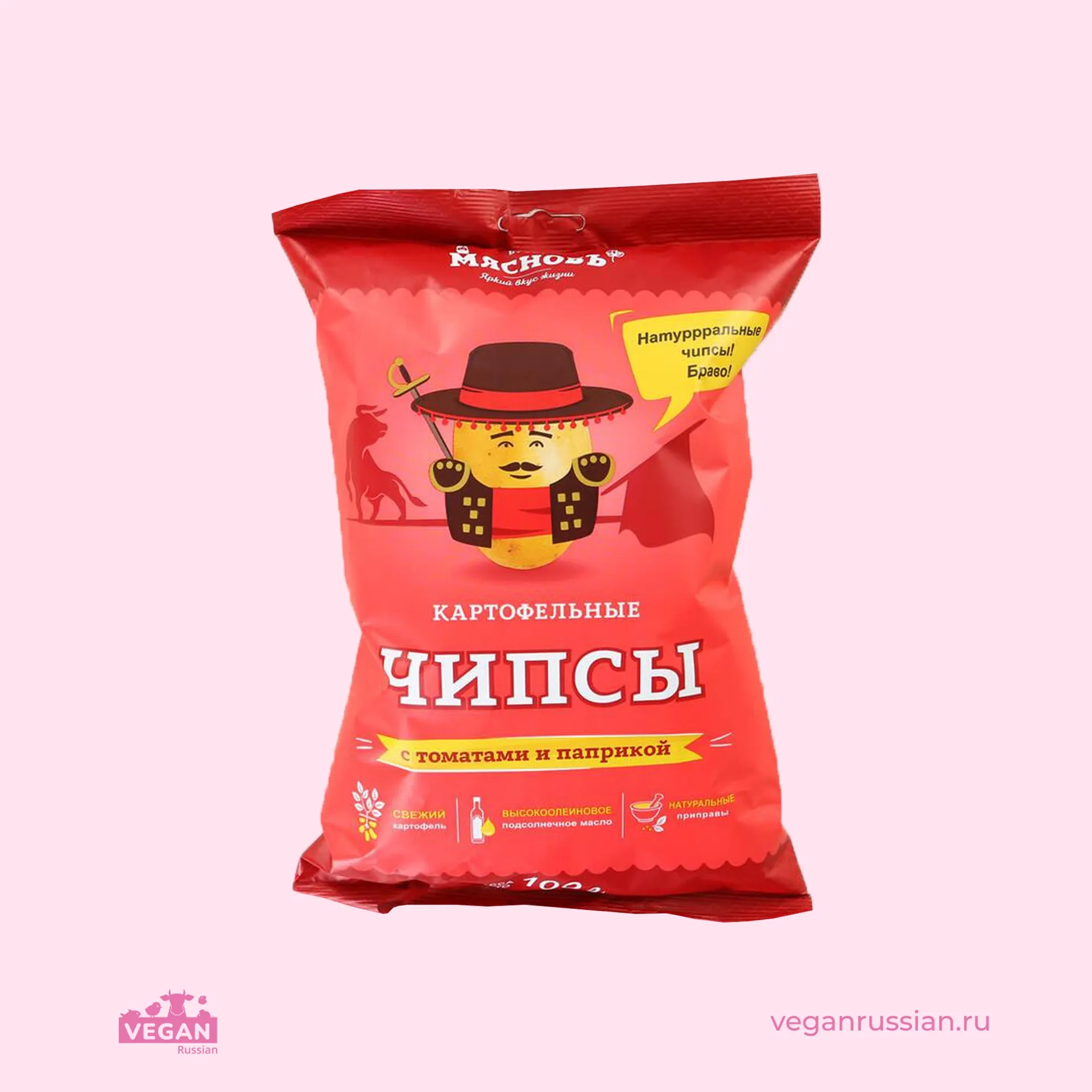 Чипсы картофельные томат-паприка МясновЪ 100г