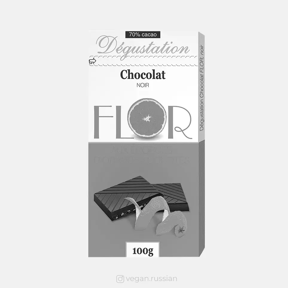 Архив: Шоколад темный с апельсиновой цедрой Flor Degustation 100 г