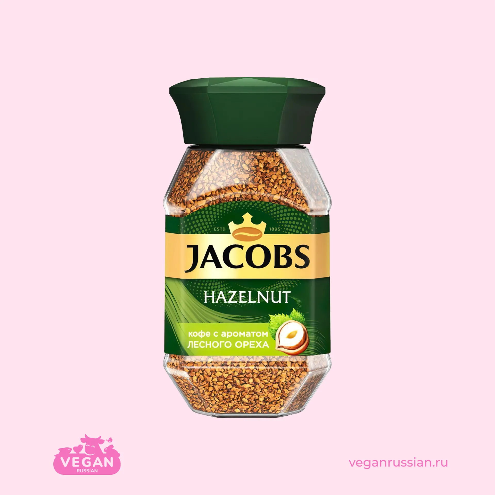 Кофе растворимый с ароматом лесного ореха Jacobs 95 г