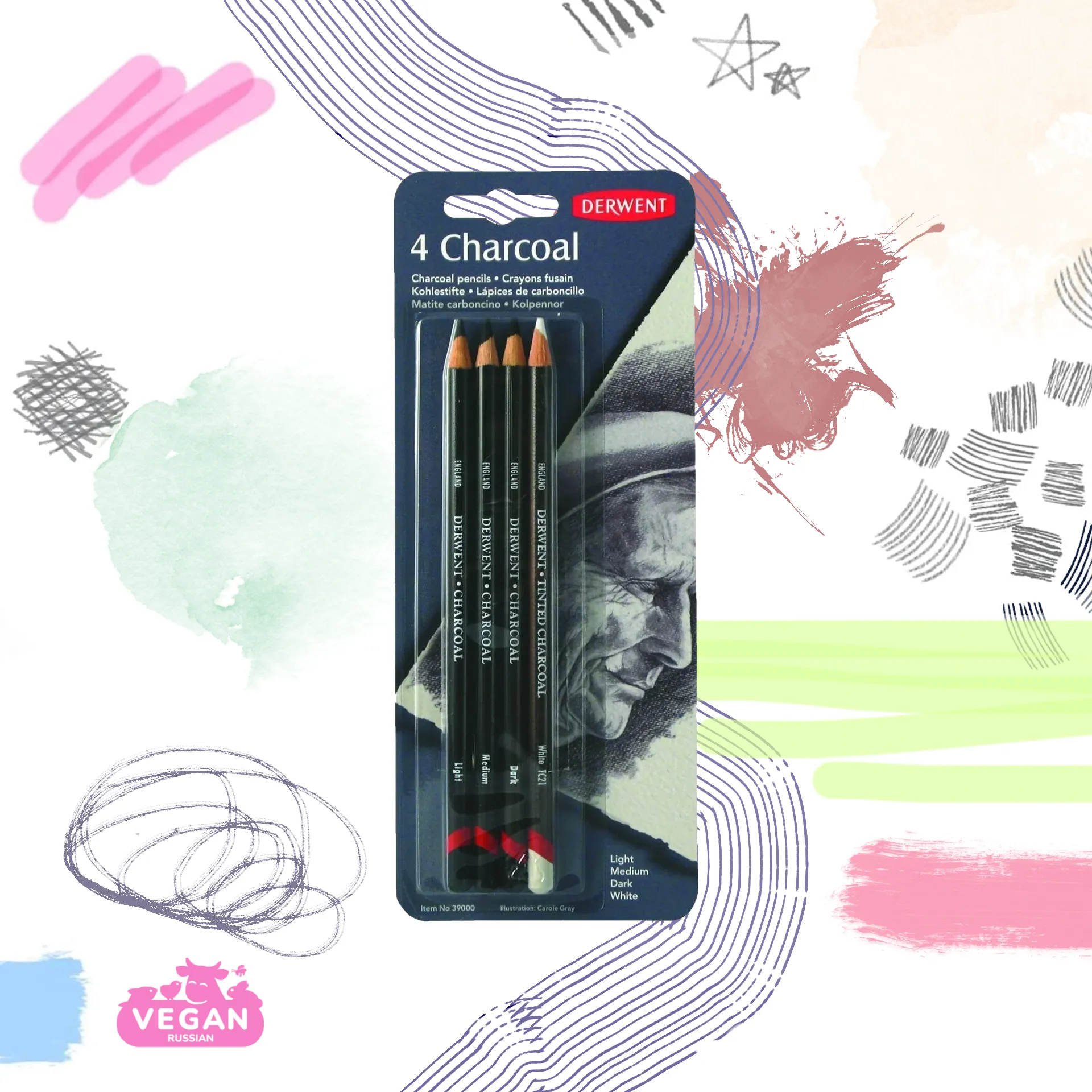 Карандаши Charcoal pencils Derwent