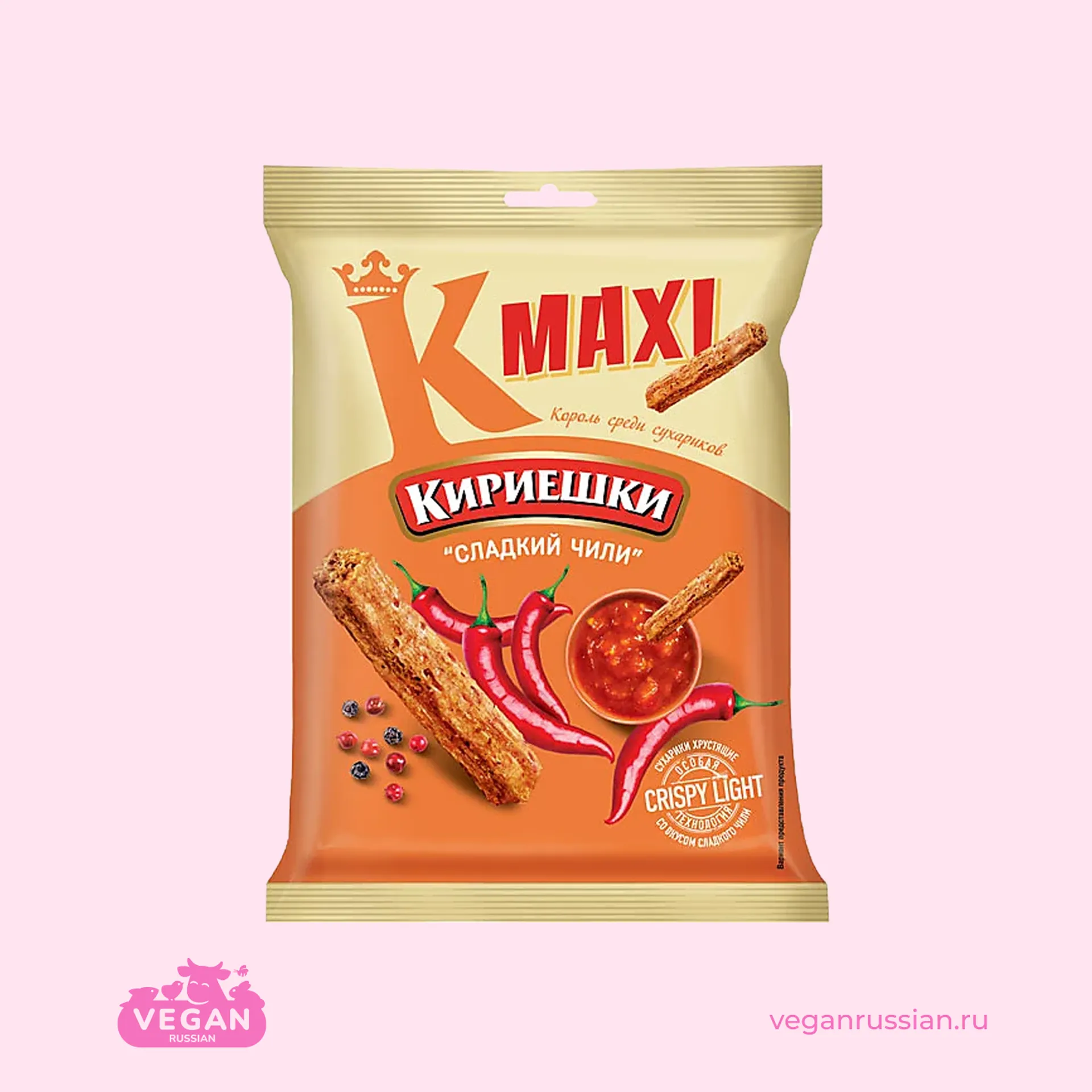 Сухарики со вкусом сладкого чили Maxi Кириешки 60 г