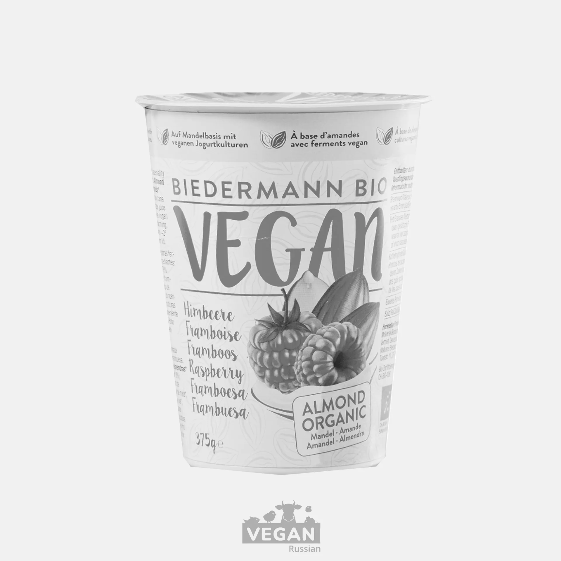 Архив: Йогурт из миндального молока с малиной Biedermann Bio Vegan 375 г