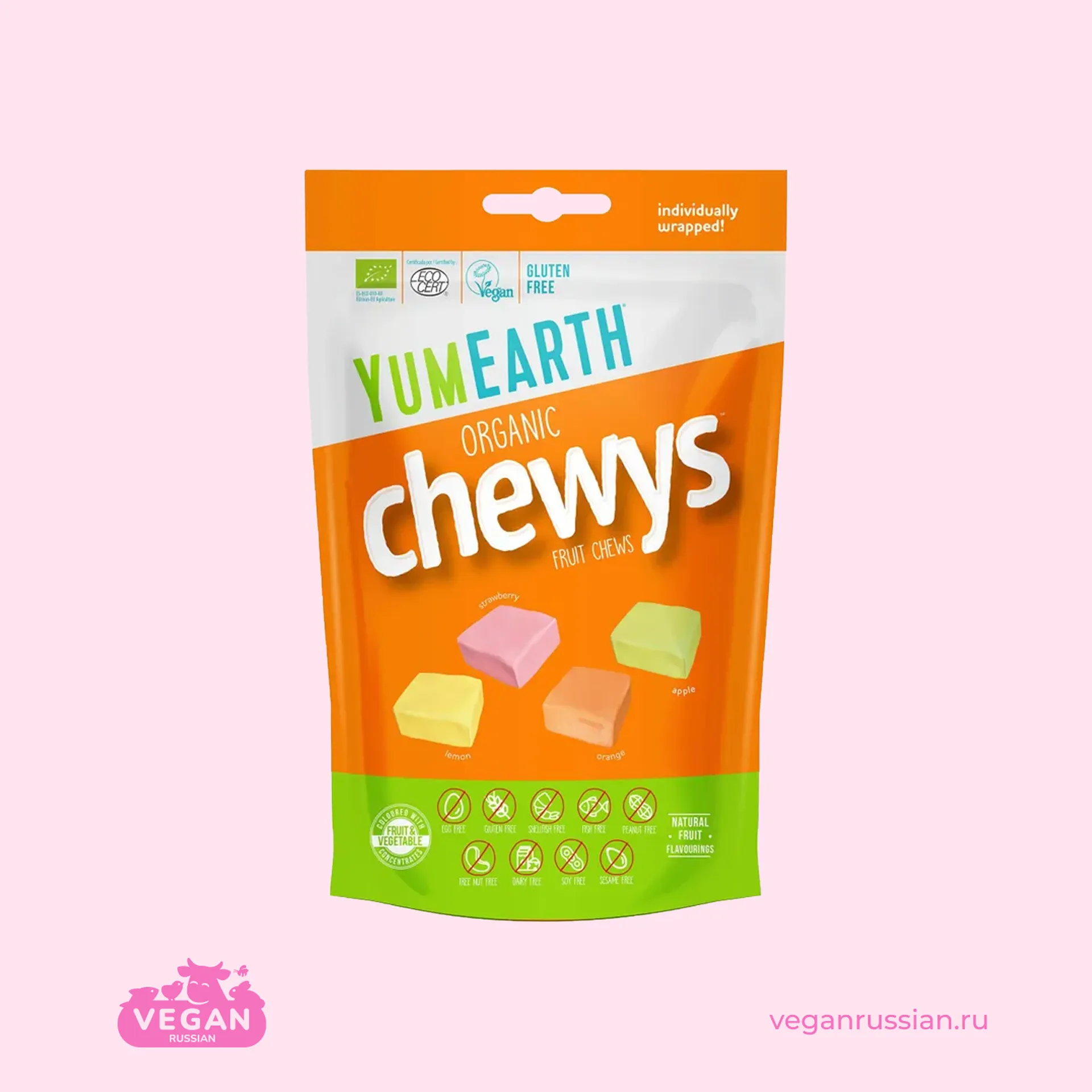 Жевательные конфеты Chews YumEarth 142 г