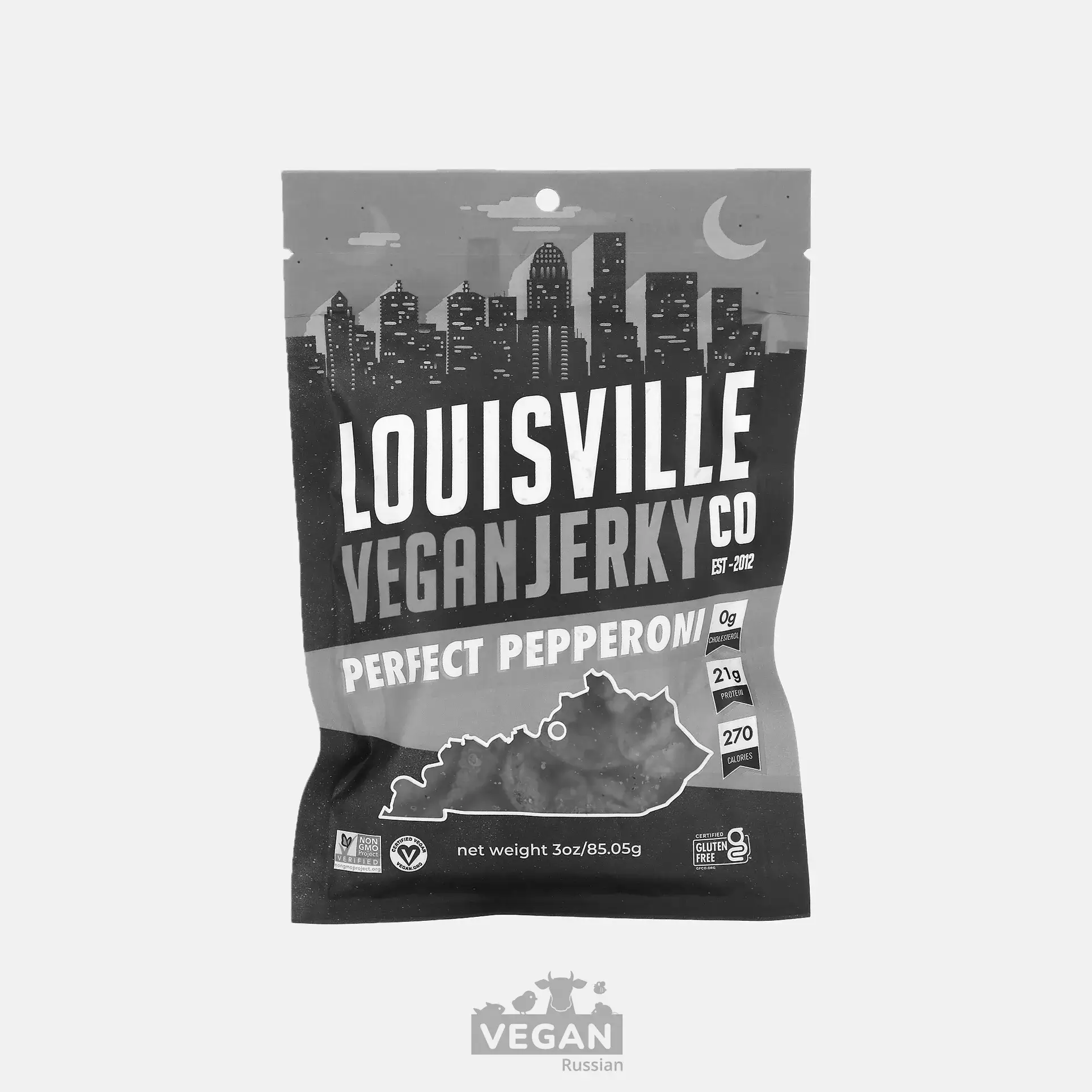 Архив: Джерки со вкусом идеального барбекю Louisville Vegan Jerky Co 85 г