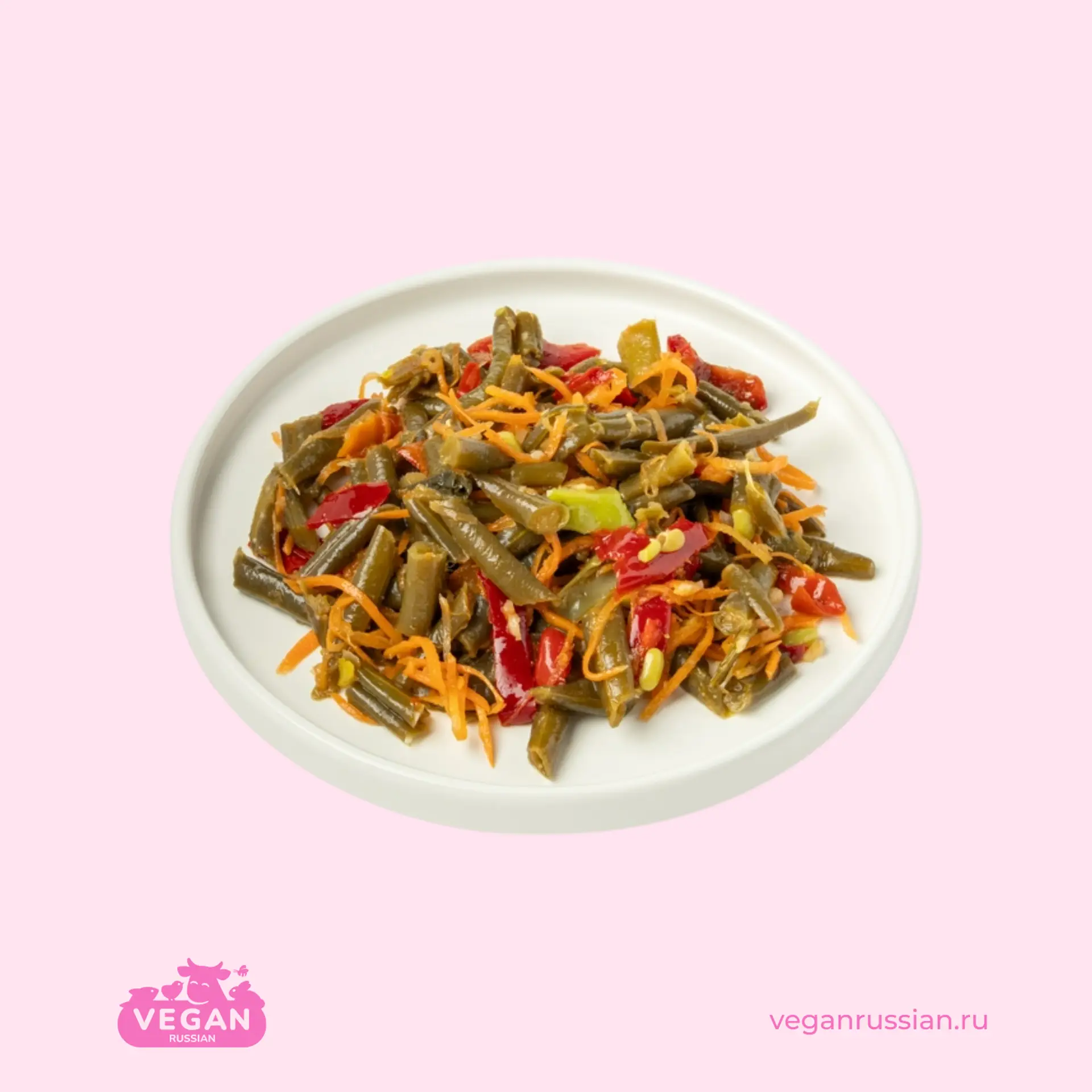 Салат из стручковой фасоли с болгарским перцем ВкусВилл 180 г