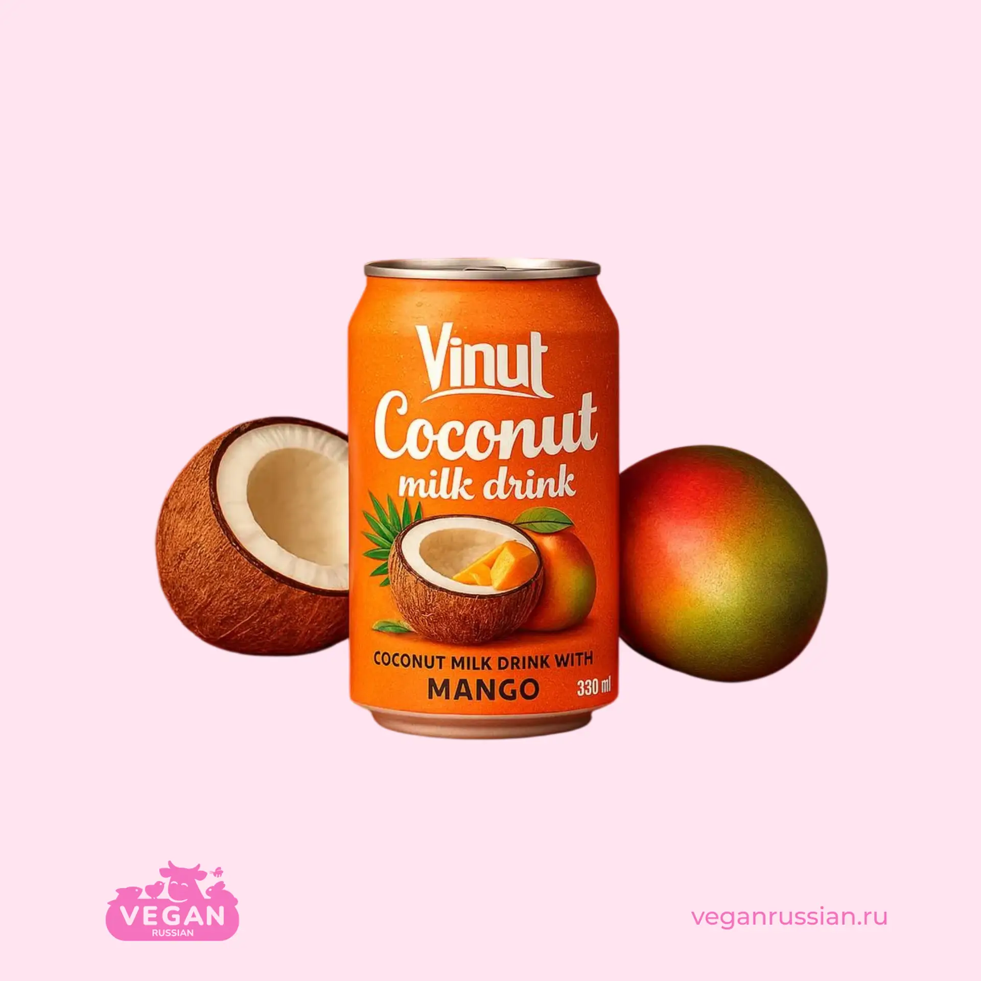 Молоко кокосовое со вкусом манго ViNut 330 мл