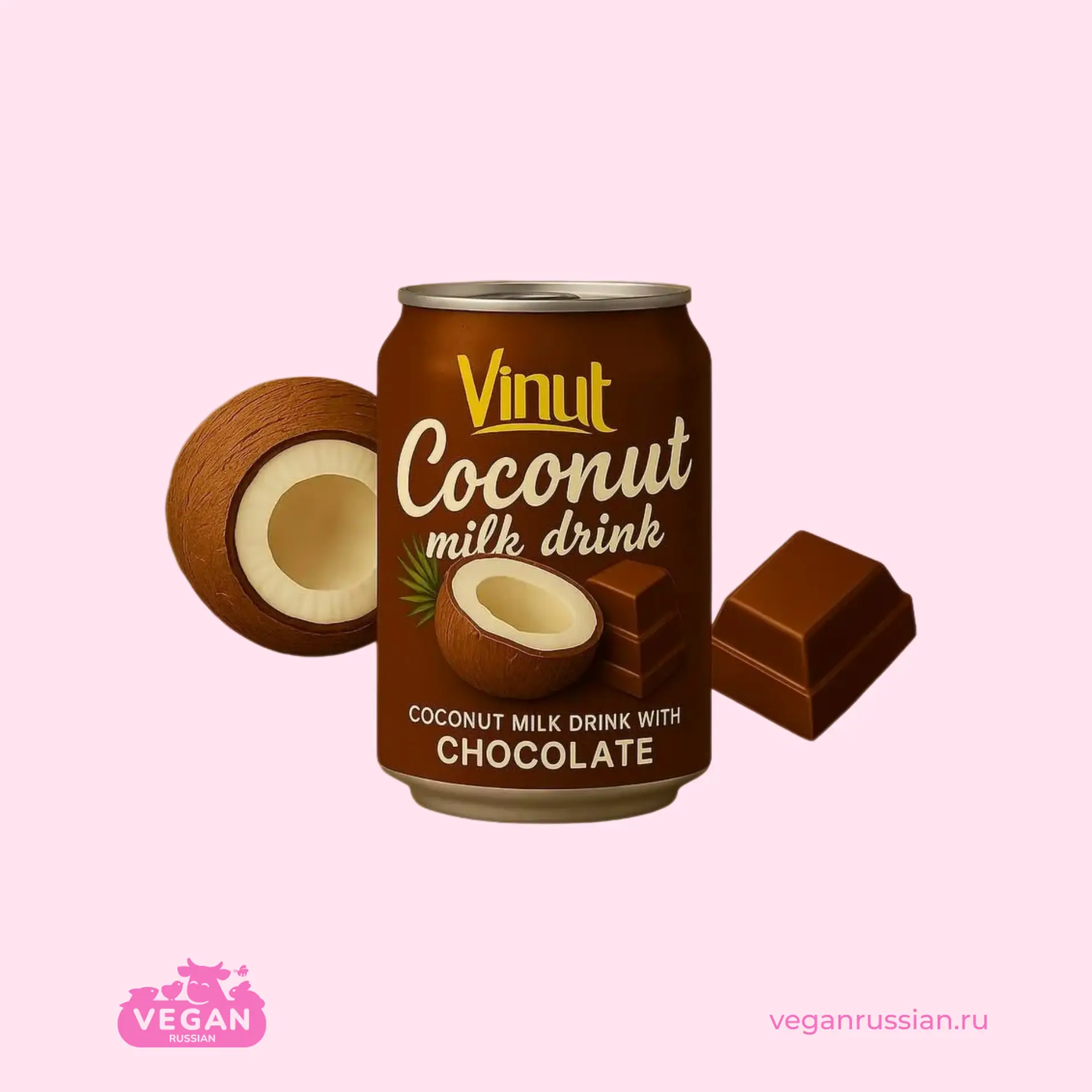 Молоко кокосовое со вкусом шоколада ViNut 330 мл