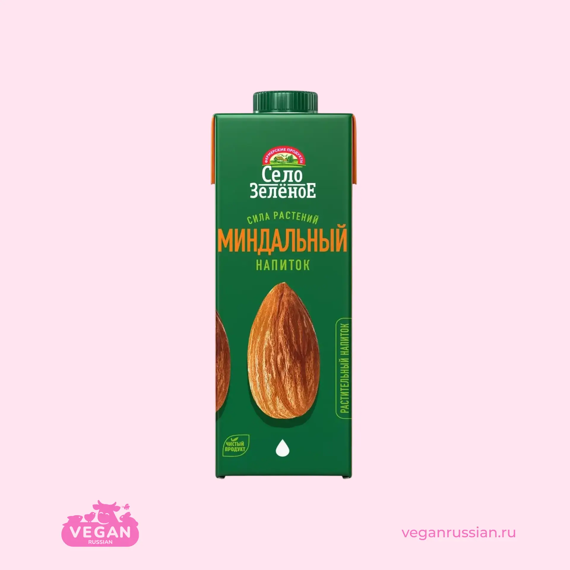 Молоко миндальное Село Зелёное 1 л