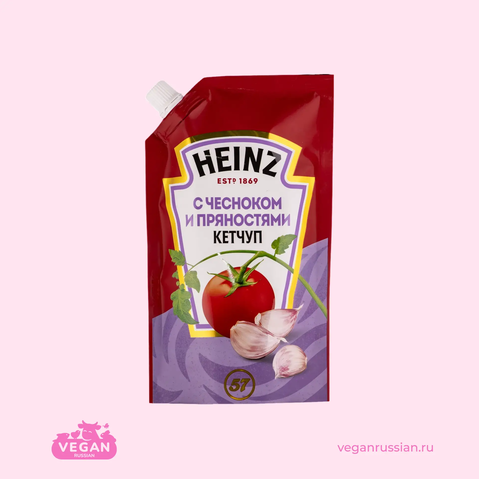 Кетчуп томатный с чесноком и пряностями Heinz 320-800 г