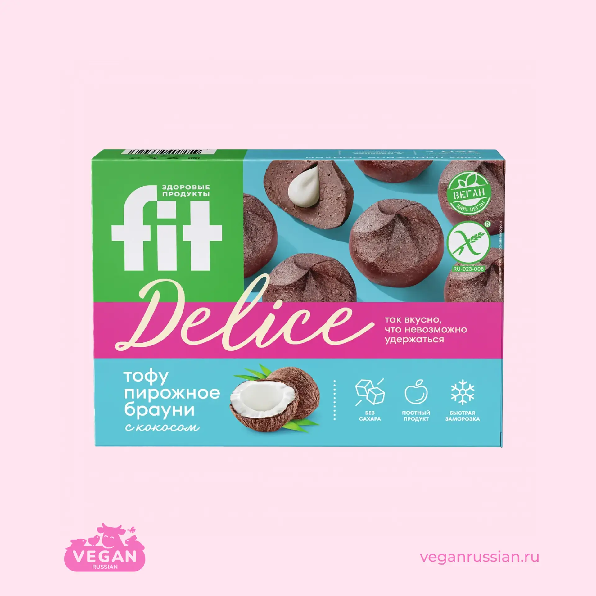 Тофу пирожное Брауни с кокосом Fit Delice 360 г