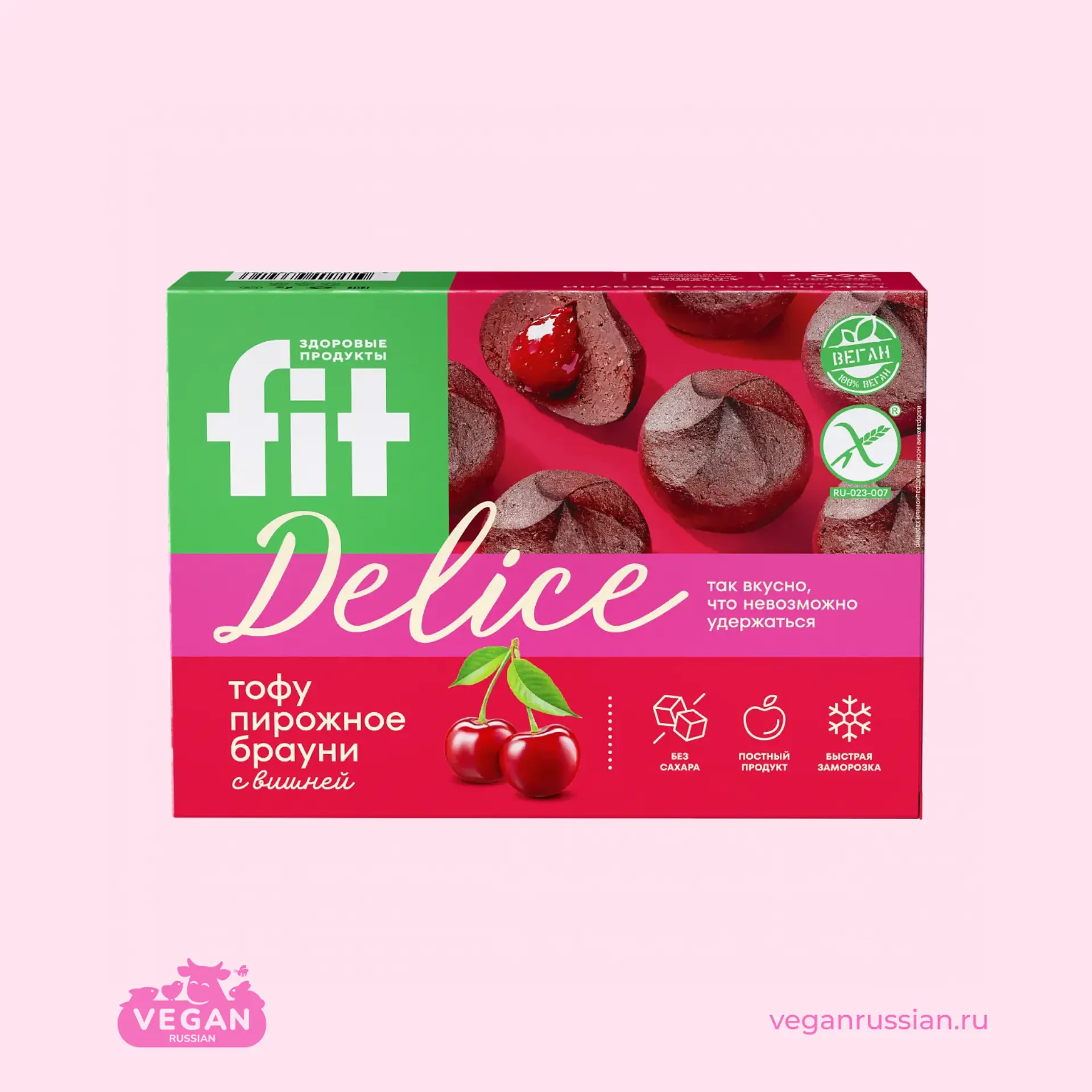 Тофу пирожное Брауни с вишней Fit Delice 360 г