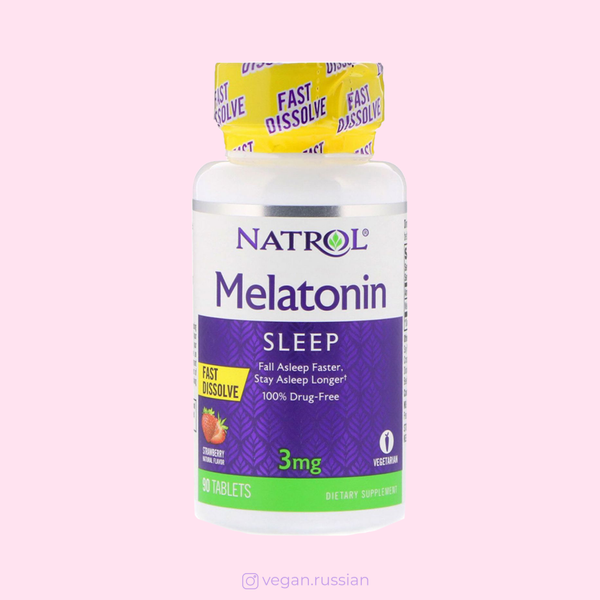 Мелатонин клубника 3 мг Natrol 90 таблеток