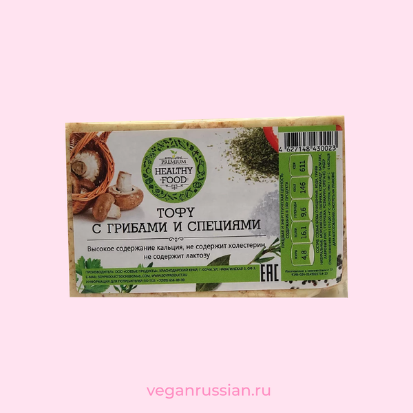 Тофу с грибами и специями Healthy Food 350 г