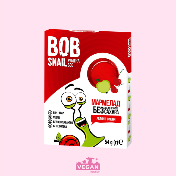 Мармелад фруктовый яблоко-вишня Bob Snail 54 г