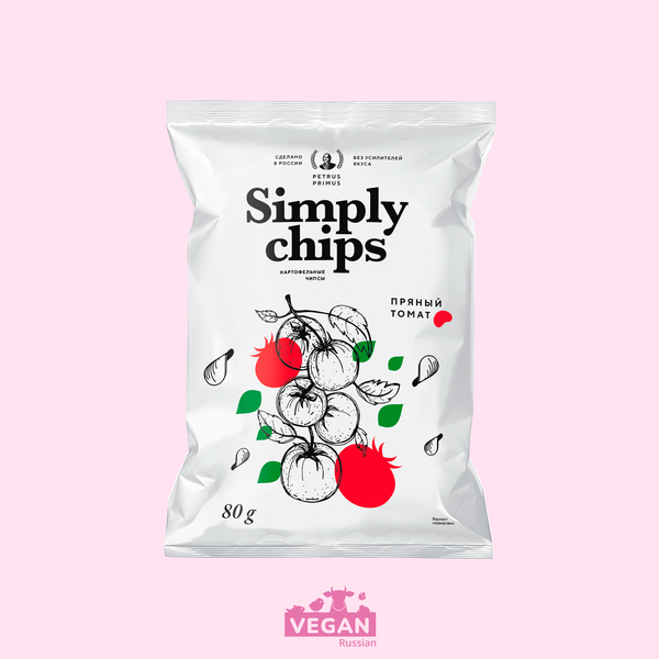 Чипсы пряный томат Simply chips 80 г