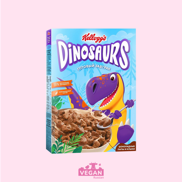 Готовый завтрак шоколадные лапы и клыки Dinosaurs 220 г