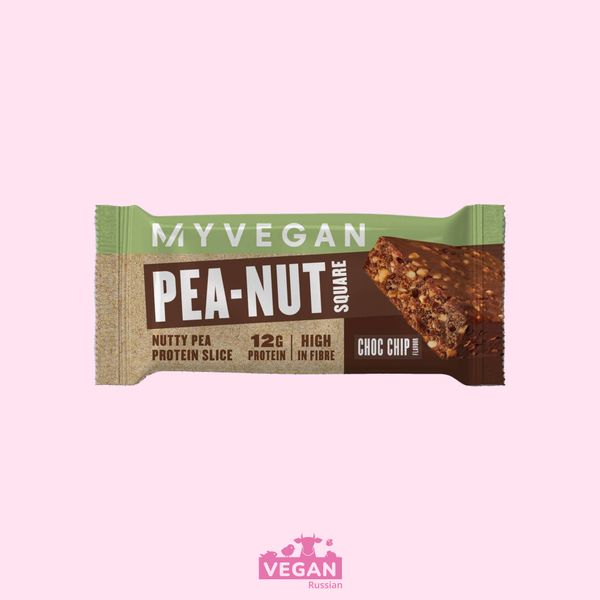 Протеиновый Батончик Шоколадная Крошка Pea-Nut Square My Vegan 50 г