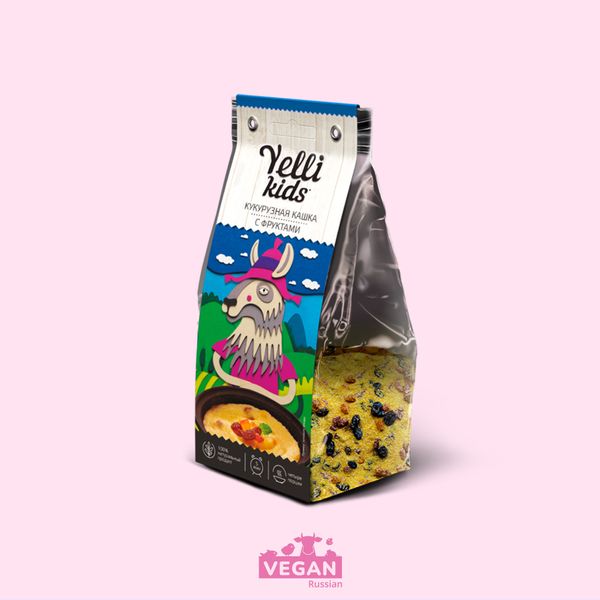 Кукурузная каша с фруктами Yelli Kids 80 г