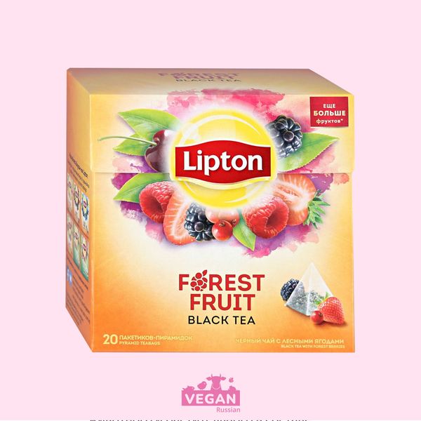 Черный чай с лесными ягодами forest fruit Lipton 52 г