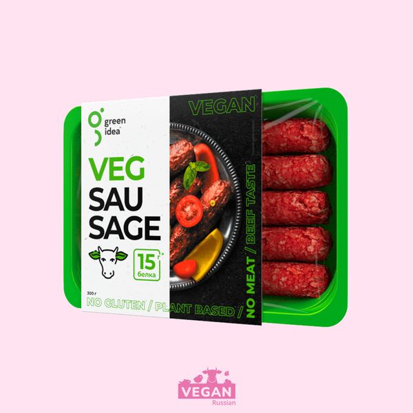 Veg Sausage со вкусом говядины Green Idea 300 г