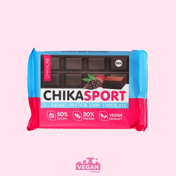 Темный шоколад Chikasport протеиновый без сахара Chikalab 100 г