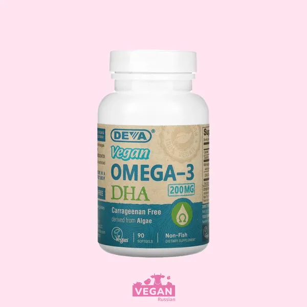 Омега-3 из водорослей ДГК 200 мг Deva 90 таблеток
