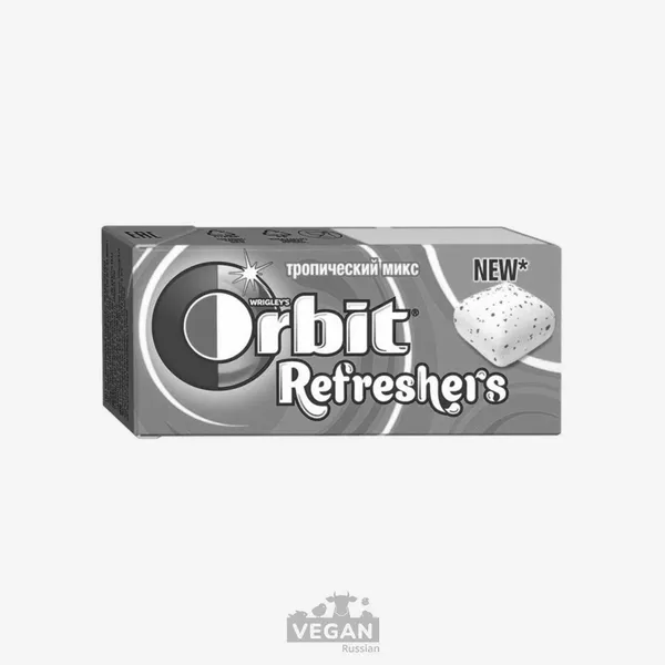 Архив: Жевательная резинка кубики Тропический вкус Refreshers Orbit 16 г