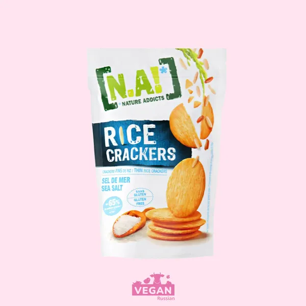 Рисовые крекеры с морской солью без глютена Rice crackers N.A! 70 г