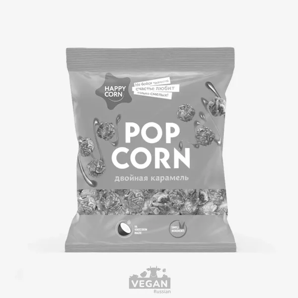 Архив: Воздушный попкорн двойная карамель HAPPY CORN 85 г