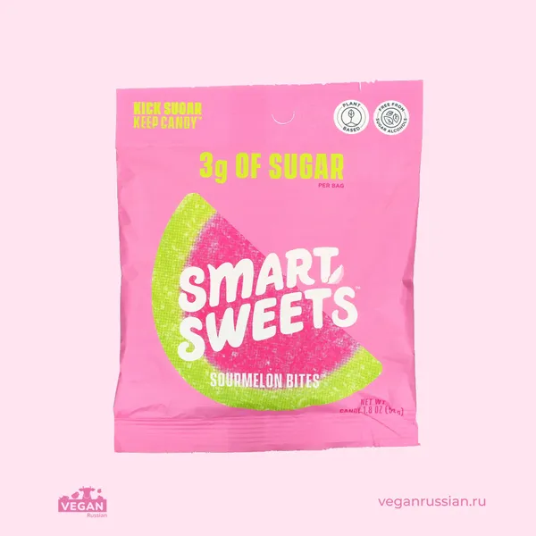 Желейные конфеты арбуз SmartSweets 50 г