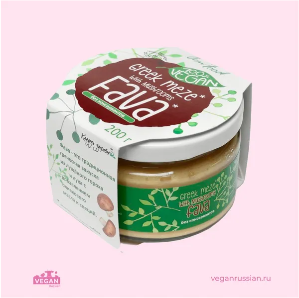 Закуска фава с грибами без консервантов Am Food 200 г